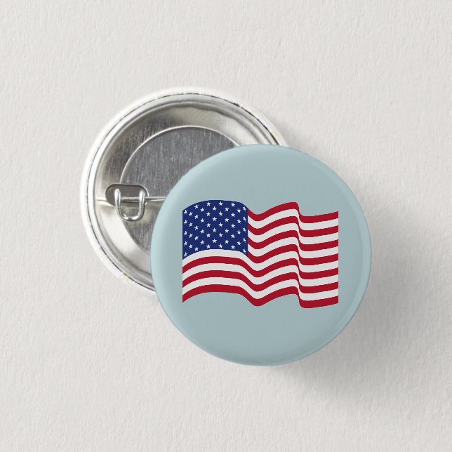 Badge Rond 2,50 Cm Bouton Drapeau Américain Cadeau (Devant & derrière)