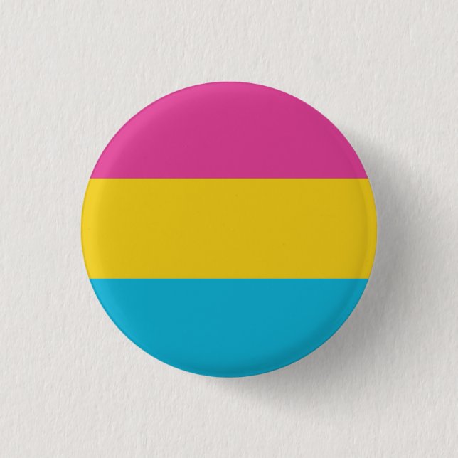 Badge Rond 2,50 Cm Bouton Drapeau De Pride Pansexual (Devant)