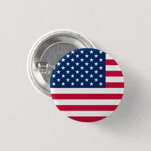 Badge Rond 2,50 Cm Bouton Drapeau des États-Unis Patriotique