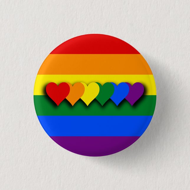 Badge Rond 2,50 Cm Bouton drapeau LGBT (Devant)