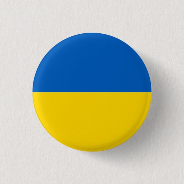 Badge Rond 2,50 Cm Bouton drapeau ukrainien (Devant)