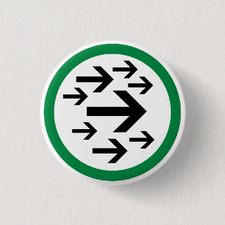 Badge Rond 2,50 Cm Bouton droit de flèches