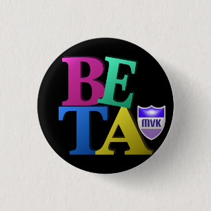 Badge Rond 2,50 Cm Bouton du lecteur Bêta MyVirtualKingdom