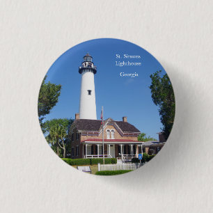 Badge Rond 2,50 Cm Bouton du phare de Saint-Simons