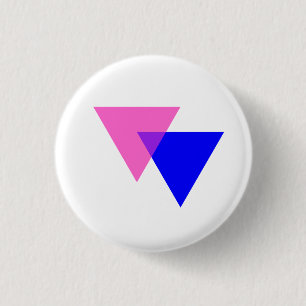Badge Rond 2,50 Cm Bouton du symbole de bisexualité