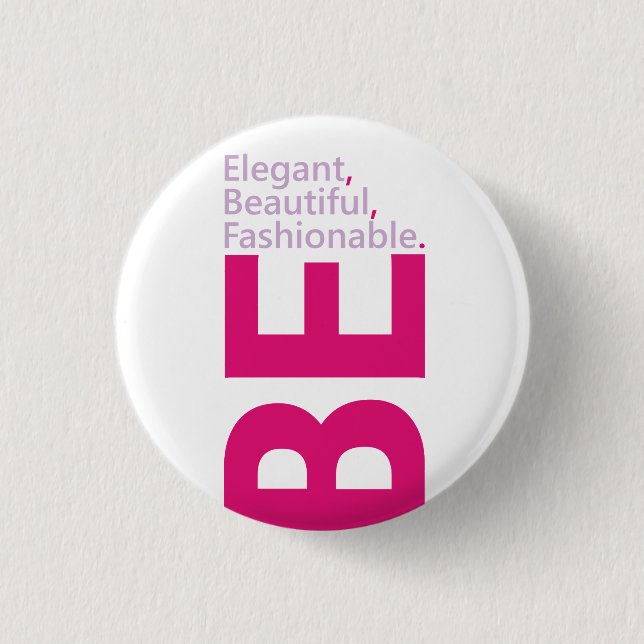 Badge Rond 2,50 Cm Bouton Elégant (Devant)