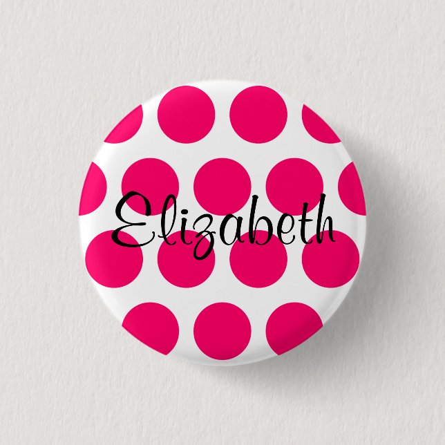 Badge Rond 2,50 Cm Bouton Elizabeth (Devant)