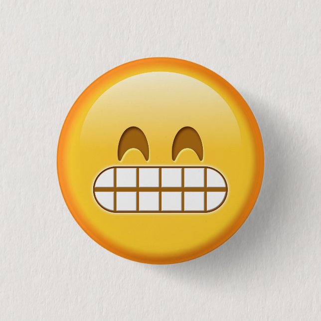Badge Rond 2,50 Cm Bouton émoji fâché (Devant)