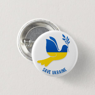 Badge Rond 2,50 Cm Bouton Enregistrer Ukraine Round