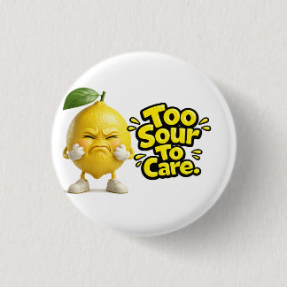 Badge Rond 2,50 Cm Bouton épinglé de citron en colère drôle | Mauvais