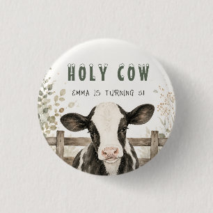 Badge Rond 2,50 Cm Bouton épinglé Vache sacrée