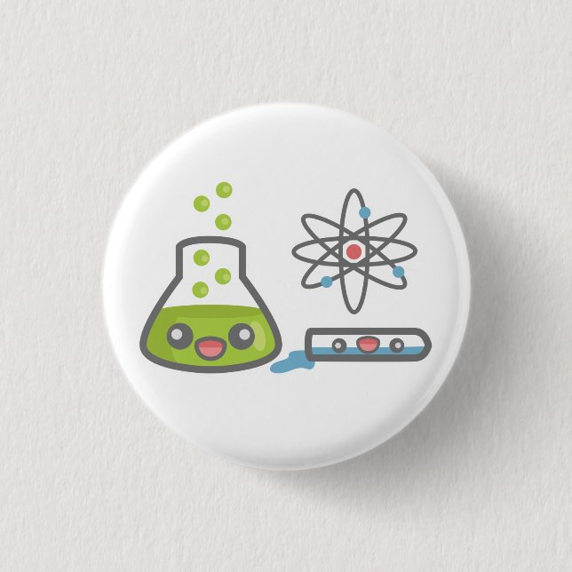 Badge Rond 2,50 Cm Bouton Équipement de science mignon (Devant)