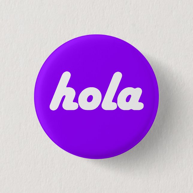 Badge Rond 2,50 Cm Bouton espagnol - Hola (Devant)
