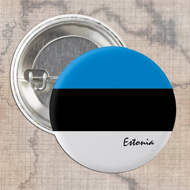 Badge Rond 2,50 Cm Bouton Estonie, drapeau estonien patriotique (Créateur téléchargé)