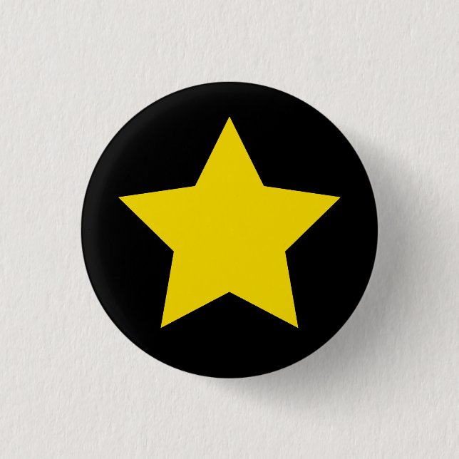 Badge Rond 2,50 Cm Bouton étoile jaune (Devant)