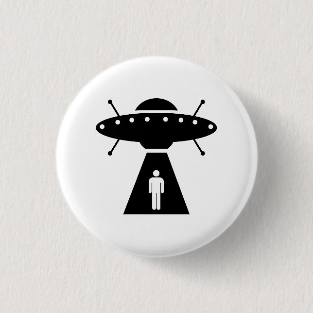 Badge Rond 2,50 Cm Bouton étranger de pictogramme d'abduction (Devant)