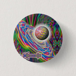 Badge Rond 2,50 Cm Bouton étranger de vaisseau spatial