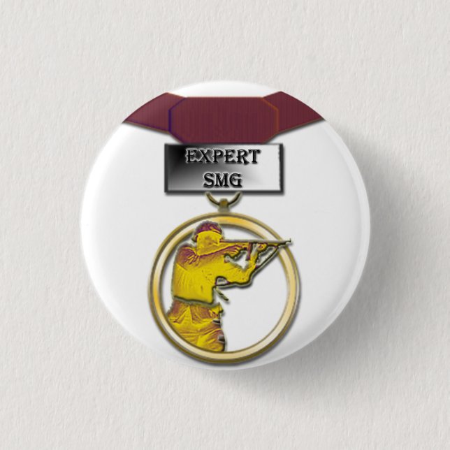 Badge Rond 2,50 Cm Bouton expert de médaille de SMG (Devant)