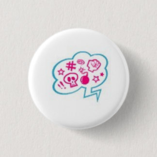 Badge Rond 2,50 Cm Bouton fâché
