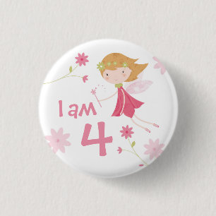 Badge Rond 2,50 Cm Bouton féerique d'insigne d'âge d'anniversaire d