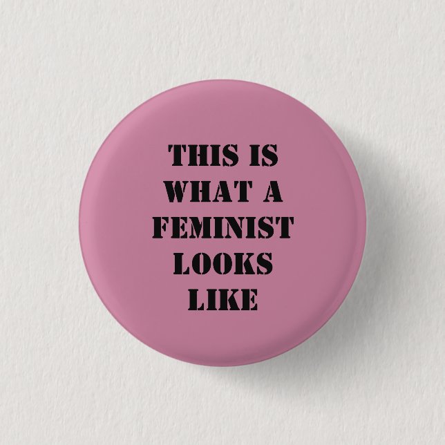 Badge Rond 2,50 Cm Bouton féministe (Devant)