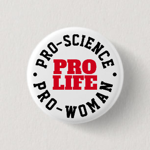 Badge Rond 2,50 Cm Bouton Femme Science Pro-Vie