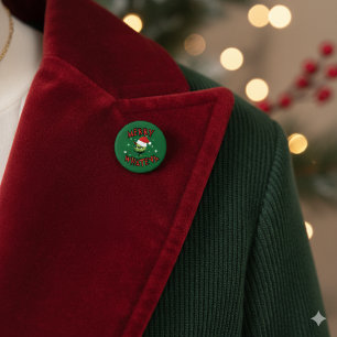 Badge Rond 2,50 Cm Bouton Fêtes de Noël amusant
