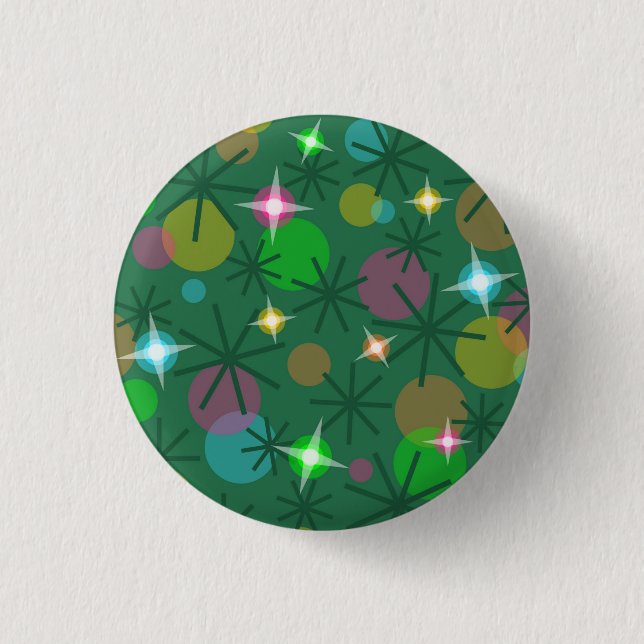 Badge Rond 2,50 Cm Bouton Feux de Noël (Devant)