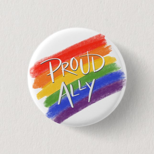 Badge Rond 2,50 Cm Bouton fier d'allié (Devant)