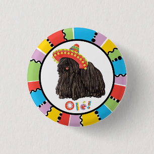 Badge Rond 2,50 Cm Bouton Fiesta Puli
