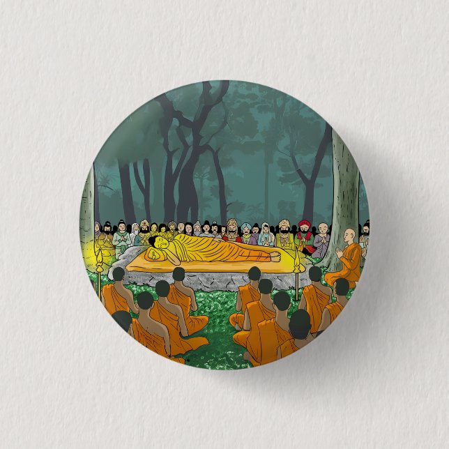 Badge Rond 2,50 Cm Bouton final Nirvana de Bouddha (Devant)