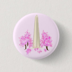 Badge Rond 2,50 Cm Bouton Fleur de cerise