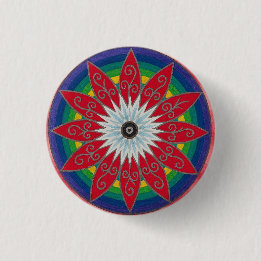 Badge Rond 2,50 Cm Bouton fleur Pinata