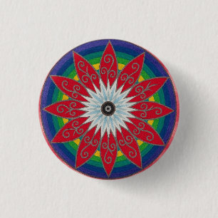 Badge Rond 2,50 Cm Bouton fleur Pinata