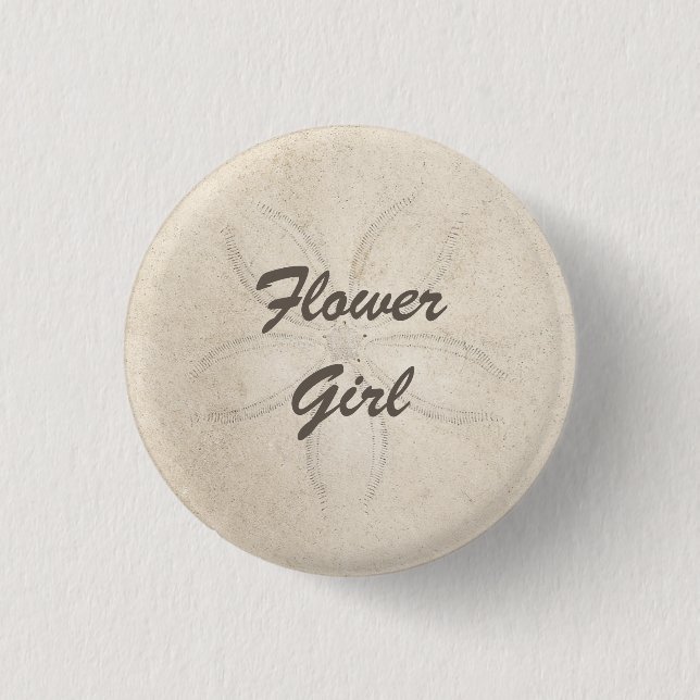 Badge Rond 2,50 Cm Bouton Fleur Plage Serenity (Devant)