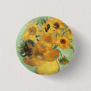 Badge Rond 2,50 Cm Bouton Fleurs de soleil