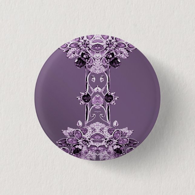 Badge Rond 2,50 Cm Bouton floral violet (Devant)
