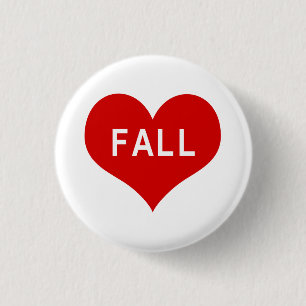 Badge Rond 2,50 Cm Bouton fond rouge amour coeur