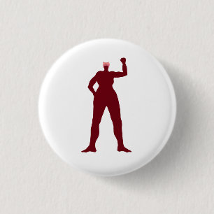 Badge Rond 2,50 Cm Bouton fort de femme
