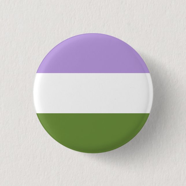 Badge Rond 2,50 Cm Bouton Genderqueer (Devant)