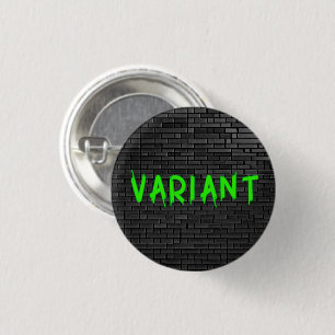 Badge Rond 2,50 Cm Bouton Graffiti vert VARIANT