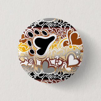 Badge Rond 2,50 Cm Bouton Gribouillis Fierté Ours