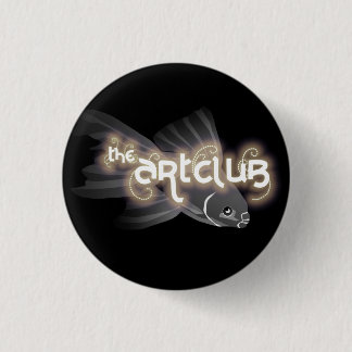 Badge Rond 2,50 Cm Bouton gris de poissons
