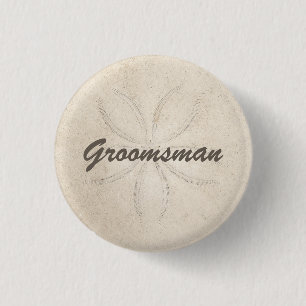 Badge Rond 2,50 Cm Bouton Groomsman Beach Serenity