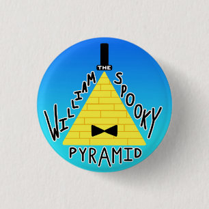 Badge Rond 2,50 Cm Bouton "Guillaume la Pyramide ÉFFRAYANTE" 2