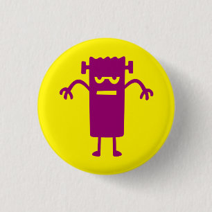 Badge Rond 2,50 Cm Bouton Halloween Clip Art Frankenstein