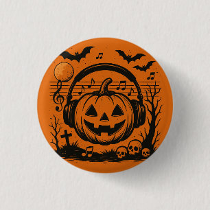 Badge Rond 2,50 Cm Bouton Halloween pour écouter de la musique
