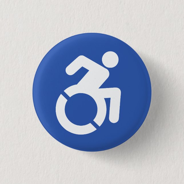 Badge Rond 2,50 Cm Bouton Handicap (Devant)