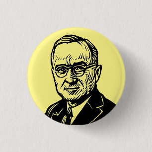 Badge Rond 2,50 Cm Bouton Harry Truman