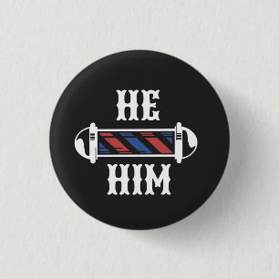 Badge Rond 2,50 Cm Bouton HE/HIM Pronoun